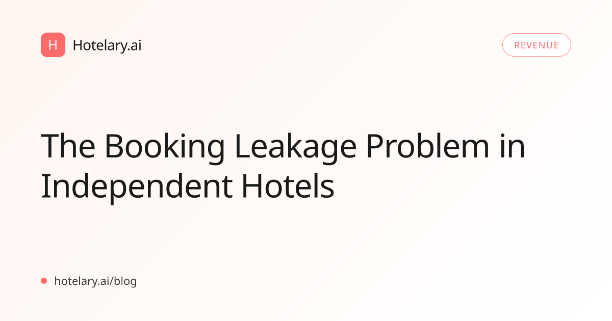 The Booking Leakage Problem in Independent Hotels