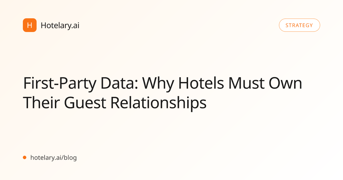 First-Party Data: Why Hotels Must Own Their Guest Relationships
