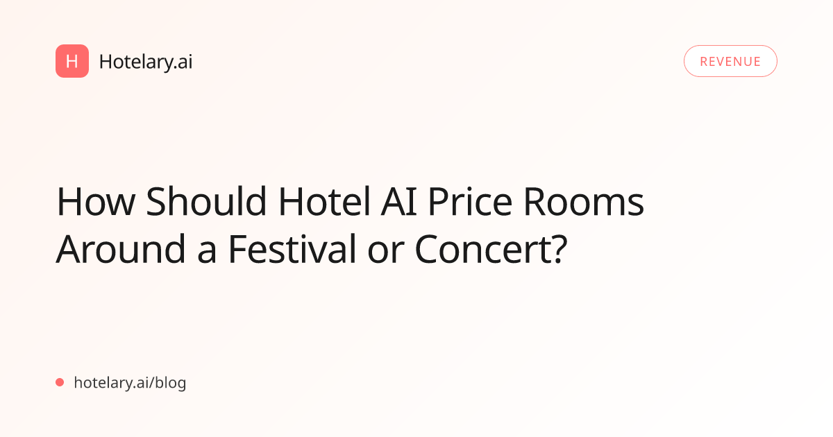 How Should Hotel AI Price Rooms Around a Festival or Concert?