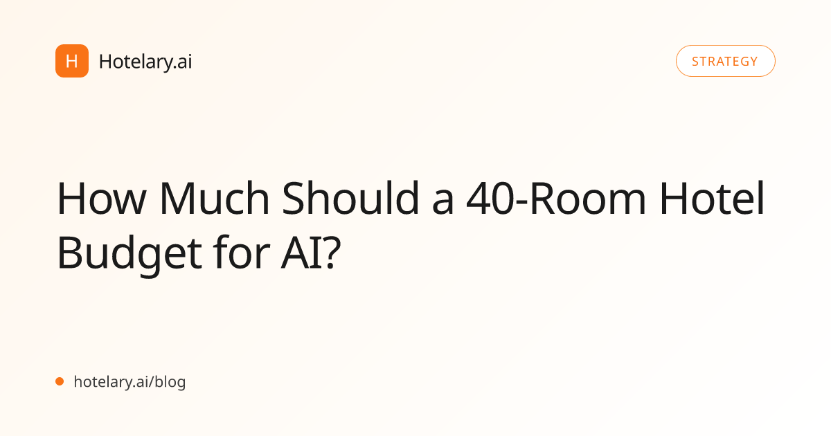 How Much Should a 40-Room Hotel Budget for AI?