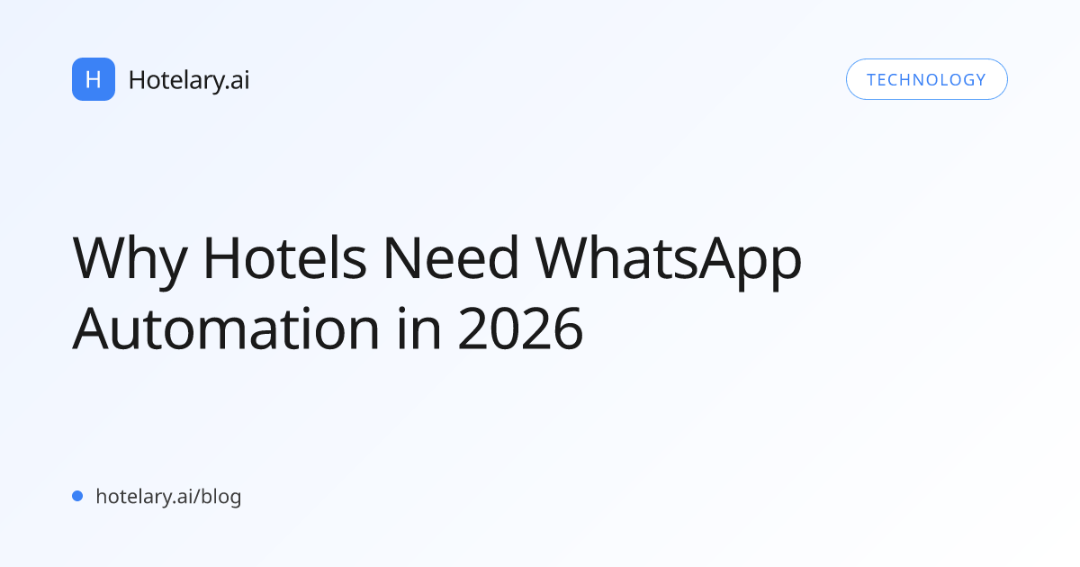Why Hotels Need WhatsApp Automation in 2026